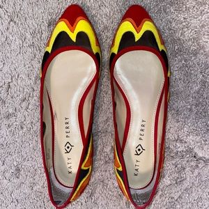 Katy Perry multi color flame flats
